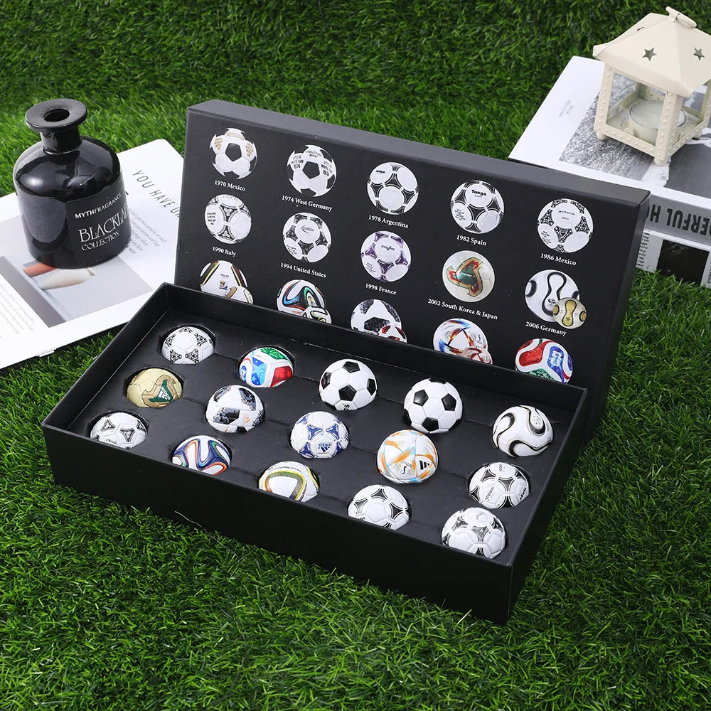 Ensemble 15 Mini Ballons de Football Collection PVC/PU 3,8 cm — Souvenir Sport & Cadeau Fan
