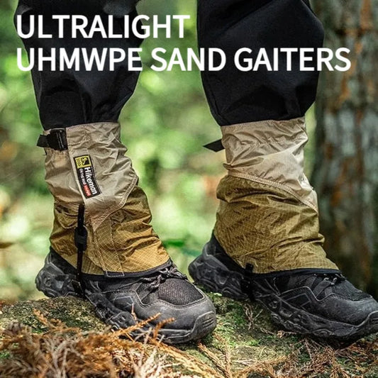 Guêtres de randonnée Dyneema pour l'extérieur, coupe-vent, imperméables, grandes protections de jambes, guêtres de trail pour le camping, le ski, la randonnée et le trekking dans le désert