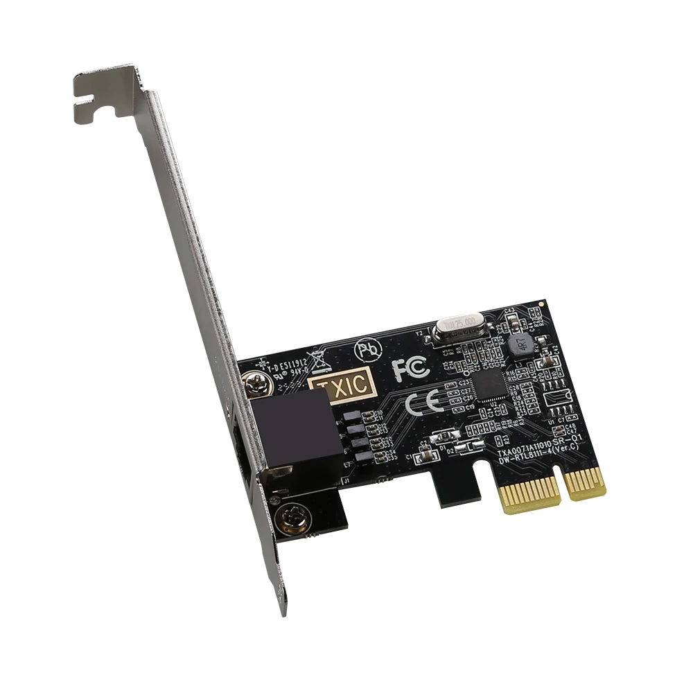 Carte réseau PCIE vers RJ45 1000Mbps, convertisseur PCI Express RJ45 10/100/1000Mbps, adaptateur Gigabit éthérent LAN PCIe pour ordinateur de bureau