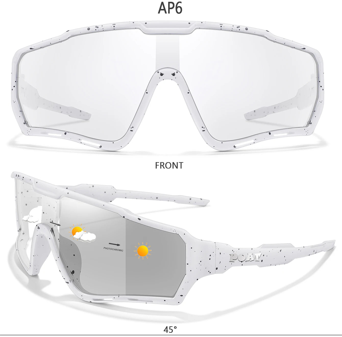 POAT tout nouveau Style lunettes de soleil photochromiques sport hommes femmes vtt vélo lunettes de vélo cyclisme pêche lunettes de course