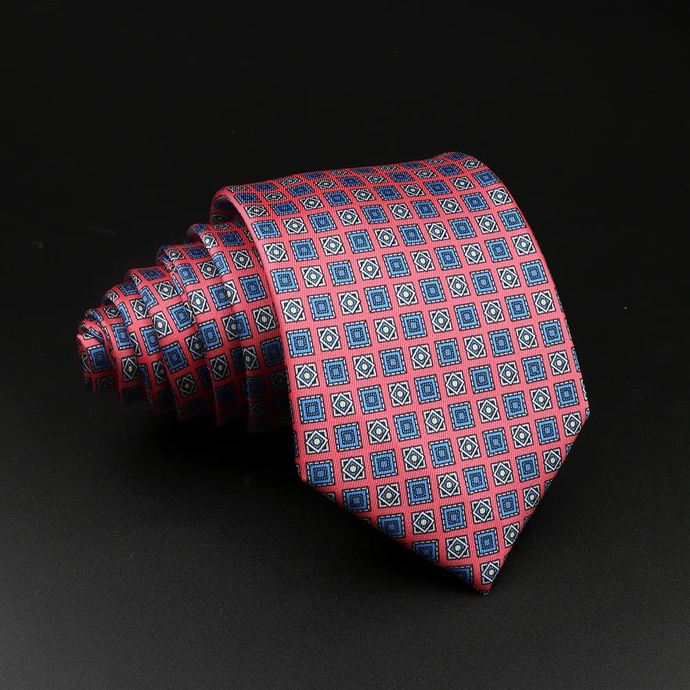 51 Styles Men's Silk Ties Jacquard Striped Plaid Floral Tie Accessories Daily Wear Shirt Suit Necktie Wedding Party Gift
