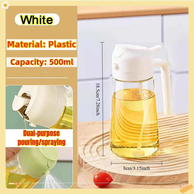 Bouteille de pulvérisation d'huile d'olive pour barbecue, pulvérisateur d'huile d'olive en plastique, bouteille vide, bouteille de vinaigre ou brosse à huile, 200/300/500ml