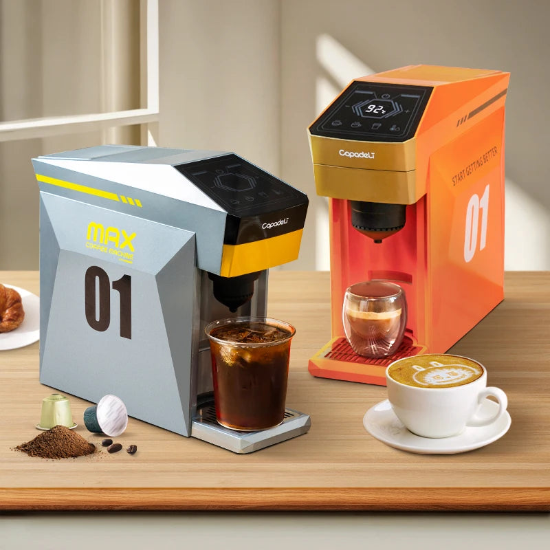 Máquina de café espresso 4 en 1 compatible con monodosis K-Cup, cápsulas Nespresso originales, cápsulas DG y café molido
