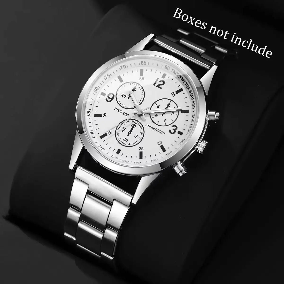 Men's Quartz Business Watch, Stainless Steel Strap