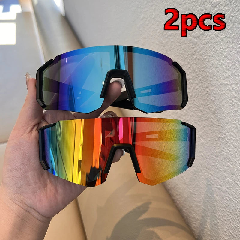1/2 piezas gafas de sol de ciclismo para mujer UV400, protector antisarena para ojos, gafas de sol deportivas al aire libre, gafas de protección antirradiación, lentes