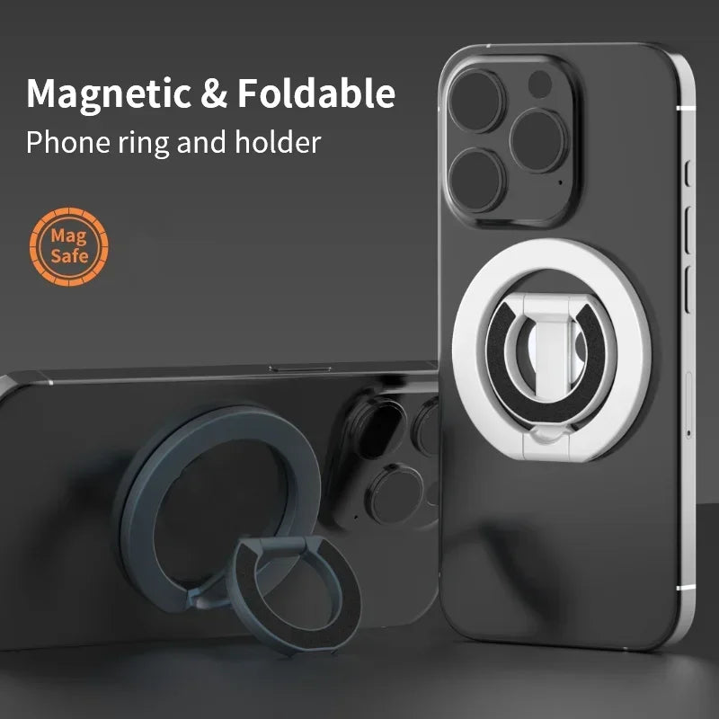 Soporte de anillo de teléfono magnético de doble cara MagSafe Soporte de teléfonos móviles plegable portátil Accesorios de teléfono Soporte de agarre