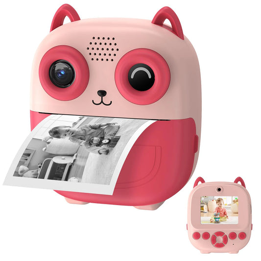 Instant Print Camera, Multifunctional Toddler Camera with Instant Photo Printing, 2.4-inch HD Screen Digital Camera for Photo