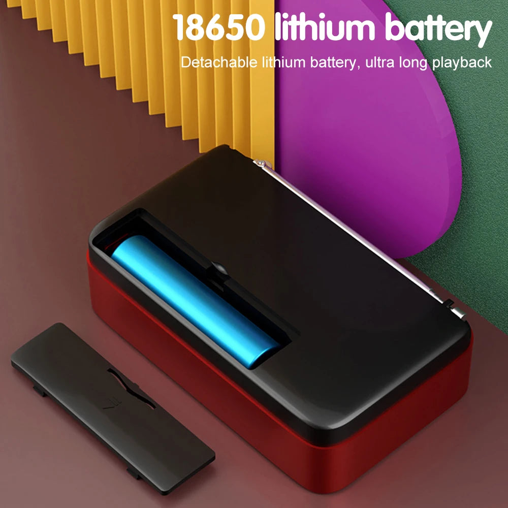 Radio FM portátil Bluetooth 5.0, pequeña caja de sonido recargable de emergencia, Mini altavoz Vintage, reproductor de MP3, compatible con tarjeta TF, unidad USB