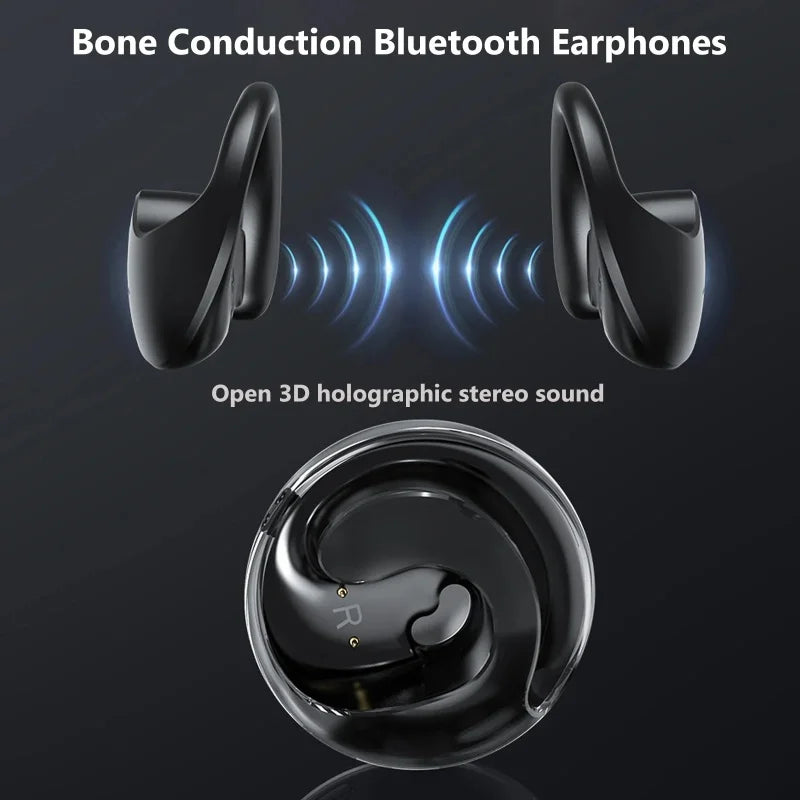 Casque à Conduction Osseuse Bluetooth — Oreille Ouverte, Sport, Suppression Bruit, Sans Fil