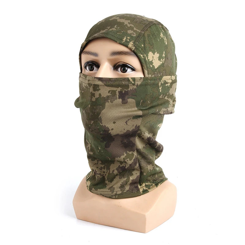 CamSolomon-Cagoule 3D imbibée pour homme, masque facial, capuche camouflage, écharpe, couvre-chef, sniper, ski, cyclisme, chasse, pêche, vêtements de sauna