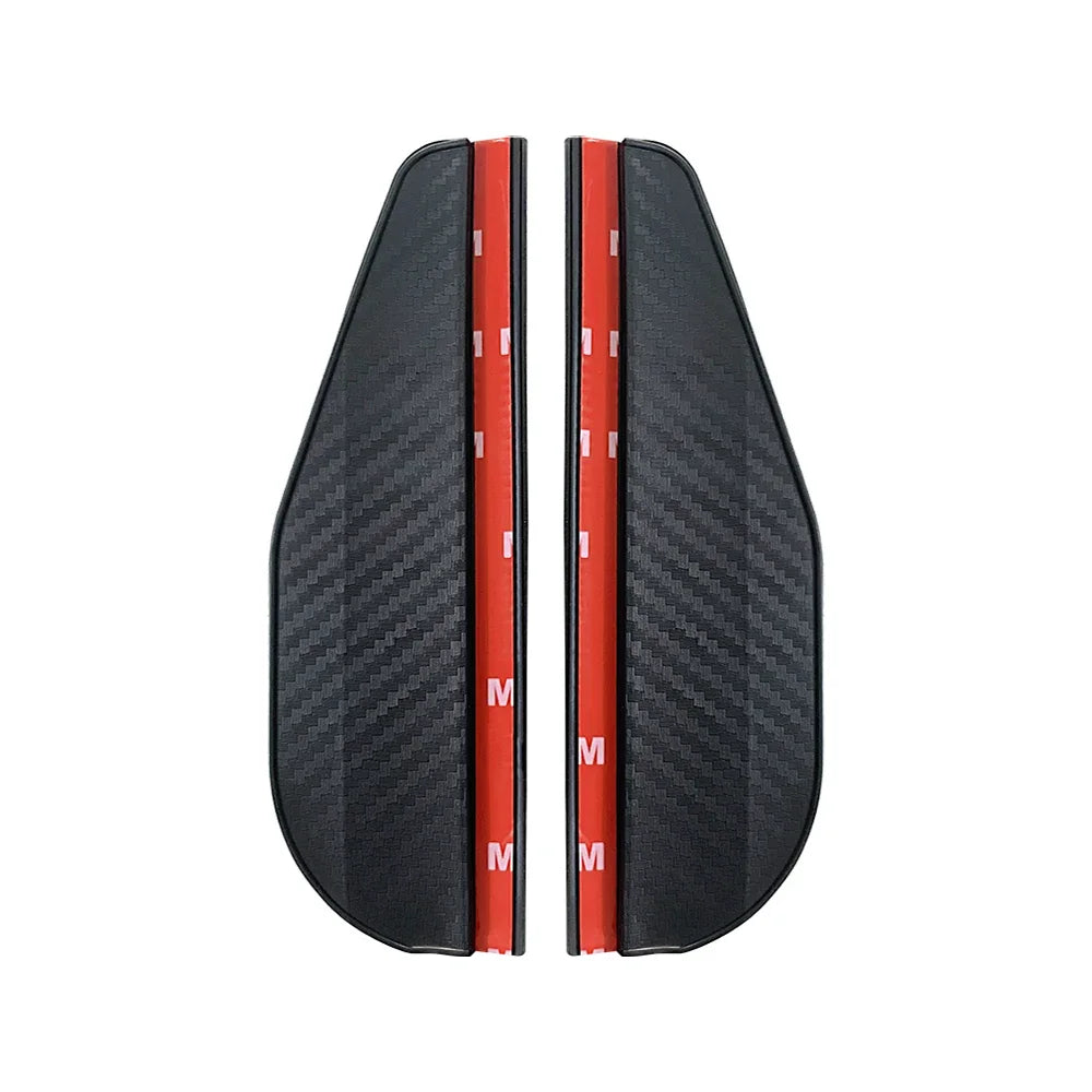Pare-soleil en fibre de carbone pour rétroviseur de voiture, pare-soleil, protection, vision claire pour la pluie, accessoires de rétroviseur, 2 pièces