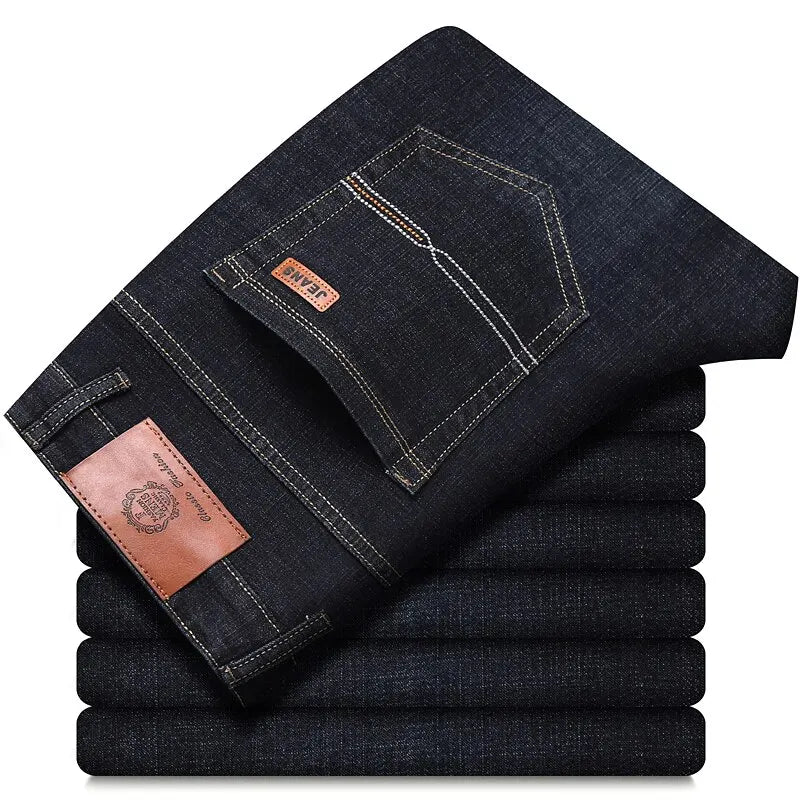 Men's classic jeans, denim overalls, soft, black, size 32-38, new collection