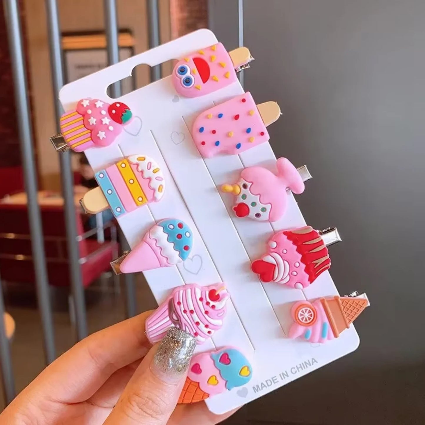Pinces à cheveux licorne de dessin animé pour filles, jolies épingles à cheveux pour enfants, bandeau crème glacée, Barrettes, accessoires de mode, nouvelle collection 10 pièces/ensemble