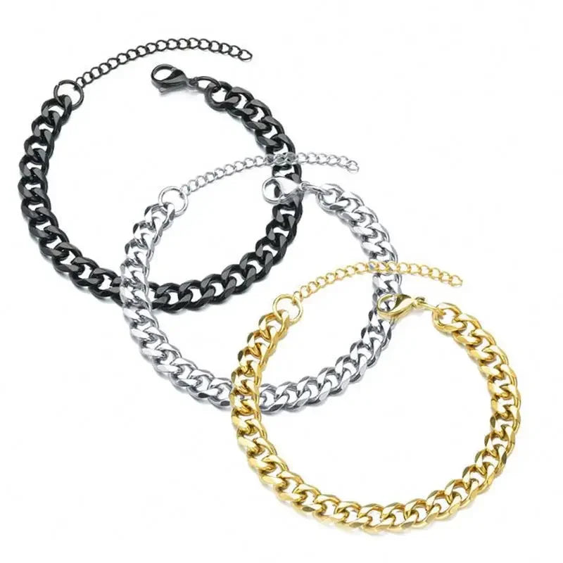 Collares de la presidencia de acero inoxidable para hombres y mujeres, cadena cubana punk, gargantilla JOChoker, moda hip hop, accesorios de joyería de fiesta, 3.5-7mm de ancho