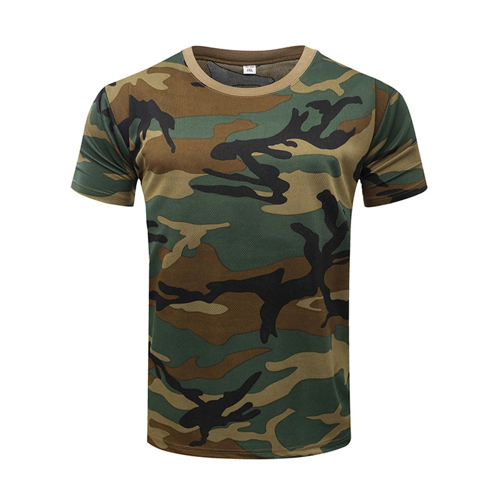 CamSolomon-T-shirt à manches courtes et col rond 3D pour hommes, vêtements de plein air, t-shirts de sport décontractés, mode de rue, été