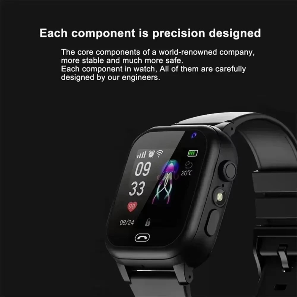 Montre connectée enfants 2026 — SOS, GPS, carte SIM, appel, caméra, étanche, cadeau