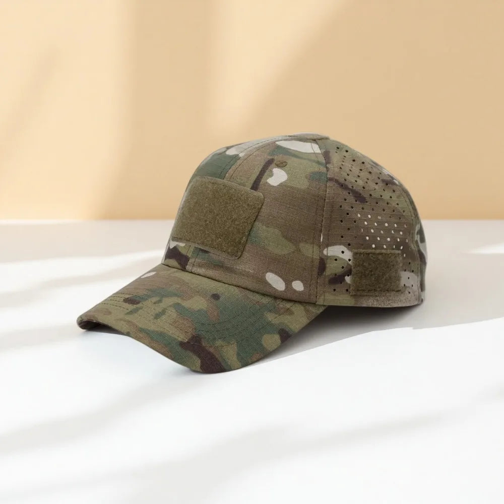 Casquette de baseball camouflage respirante, chapeau de protection solaire pour sports de plein air, chasse, randonnée, camping, pêche