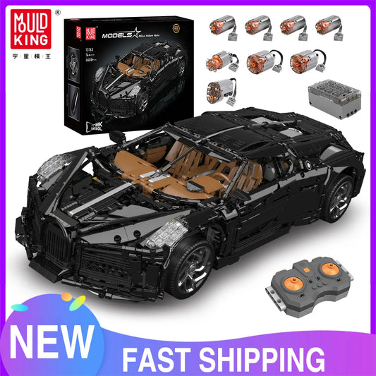 Mould King 13163 Technical Car Toys The Black La Voiture Noire Building Block Assembly Sports Car Brick Kids Christmas Gift