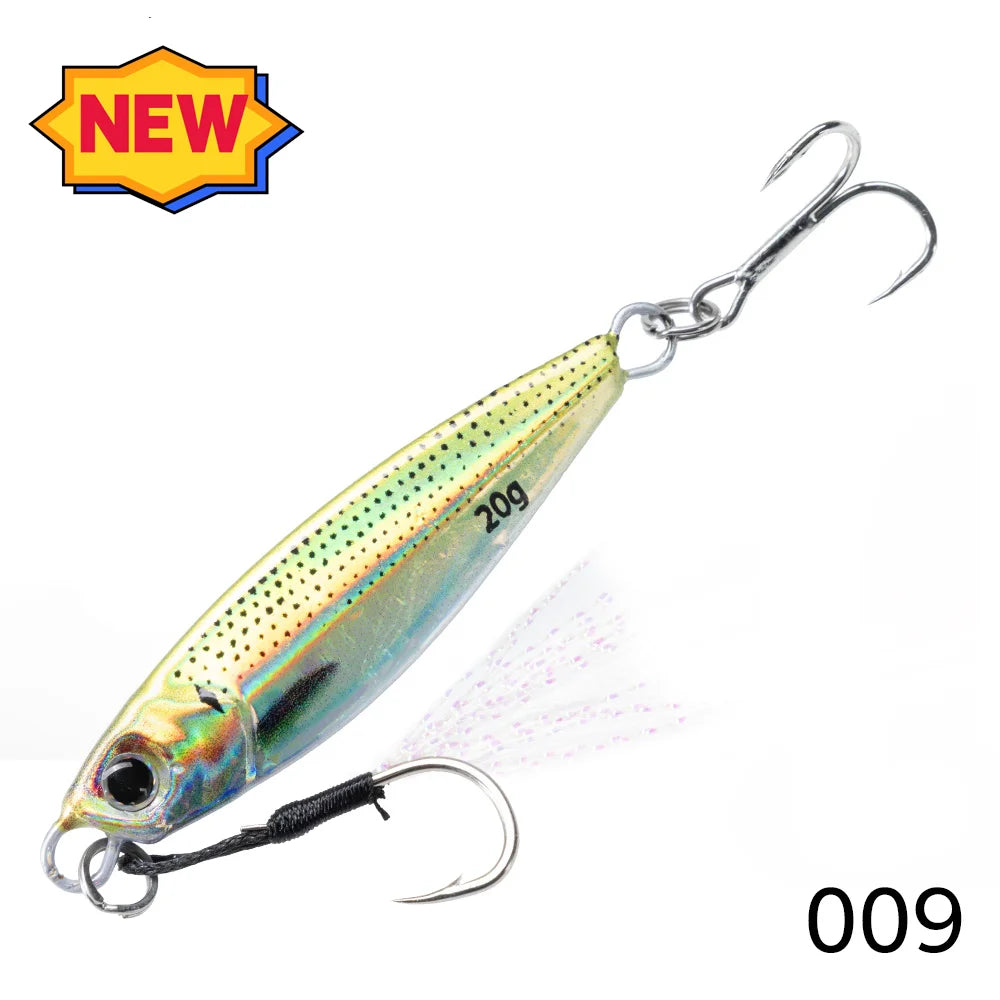 Hunthouse-Leurre métallique rigide coulant, appât Élidéal pour la pêche en eau salée, au brochet ou au bar, 7 à 80g