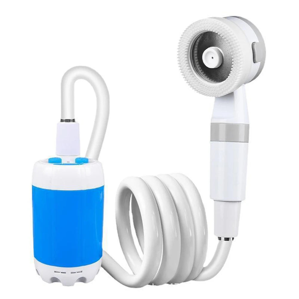 Pompe de douche de Camping Portable avec affichage numérique, 4000mAh, pompe de douche électrique Rechargeable améliorée, dortoir de plage de Camping