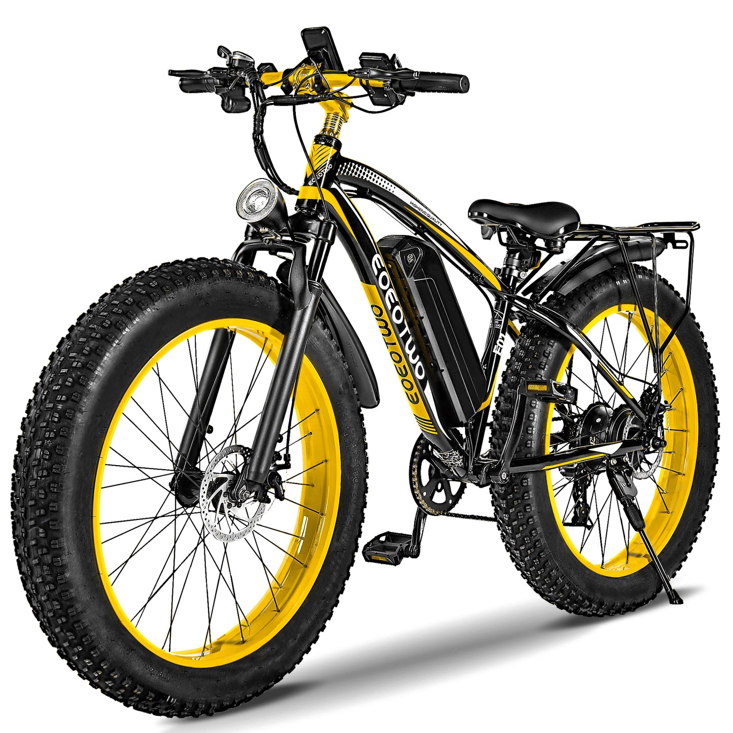 EOEOTWO E01 Adult Electric Bicycle, 1500W Peak Power Motor, 26 Inch Fat Tires, 34MPH Max Speed, 60 Miles Range, UL2849 Certified, Mountain Bike