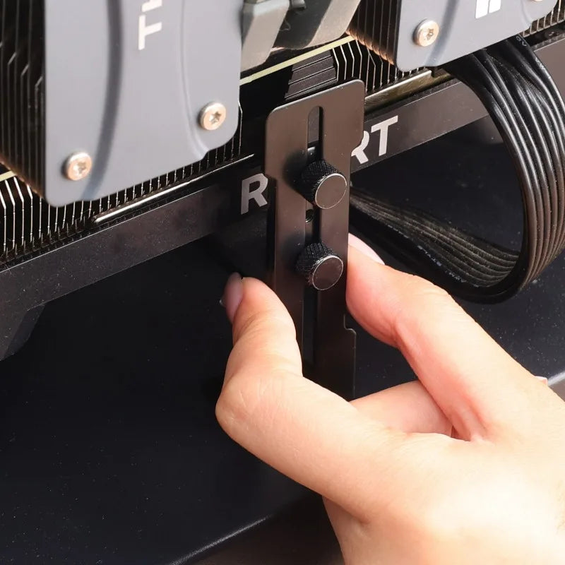 Support de carte graphique réglable, support de carte vidéo réglable, support GPU pour boîtier PC de bureau ITX/ATX, accessoire pour éviter l'affaissement