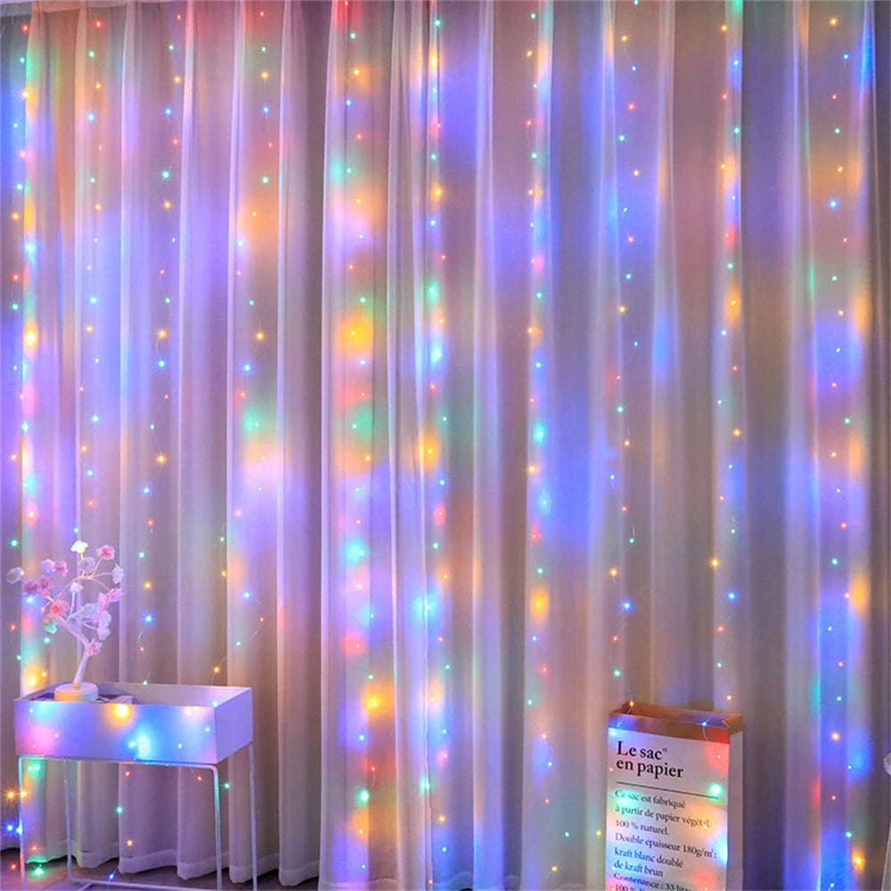 1pc USB 3x3/3*2/3*1 LED rideau chambre lumières guirlande de noël fée lumière feston mariage maison chambre décoration éclairage