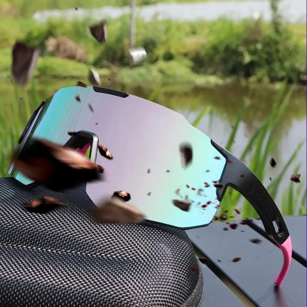 Nuevas gafas de sol de ciclismo de gran montura UV400, protección UV, deportes al aire libre, a prueba de viento, antirayos ultravioleta, para senderismo y escalada