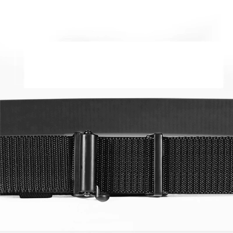 Men's Nylon Belt, Casual Woven Canvas, Breathable, Automatic Buckle, Outdoor Sports Strap, Fashionable Jean Belt