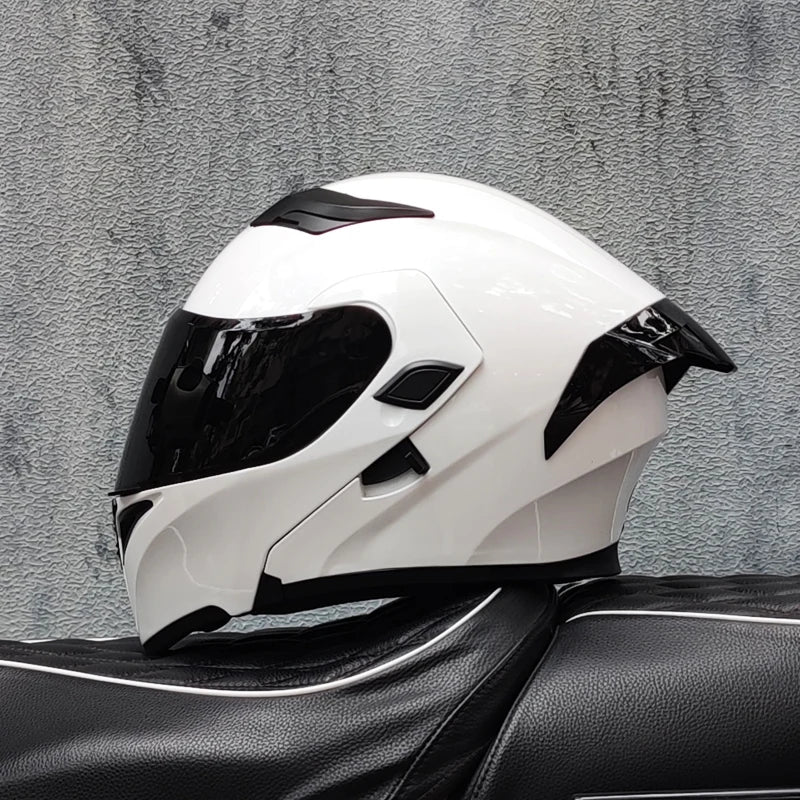 Cascos de moto ORZ doble visera, casco modular abatible aprobado por DOT, casco integral de motocicleta de carreras, casco de motocross DOT
