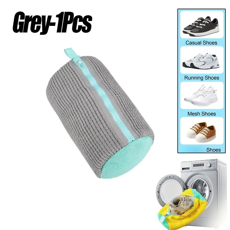 Bolsas de lavandería, bolsa para lavar zapatos en lavadora, con cremallera, con forro polar grueso en el interior, perfecta para zapatillas deportivas y zapatos casuales