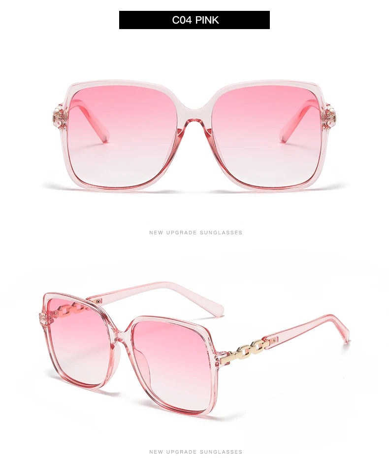 Mode carré à la mode cyclisme lunettes de soleil femmes grand cadre coloré lunettes de soleil femme dégradé extérieur nuances dames lunettes