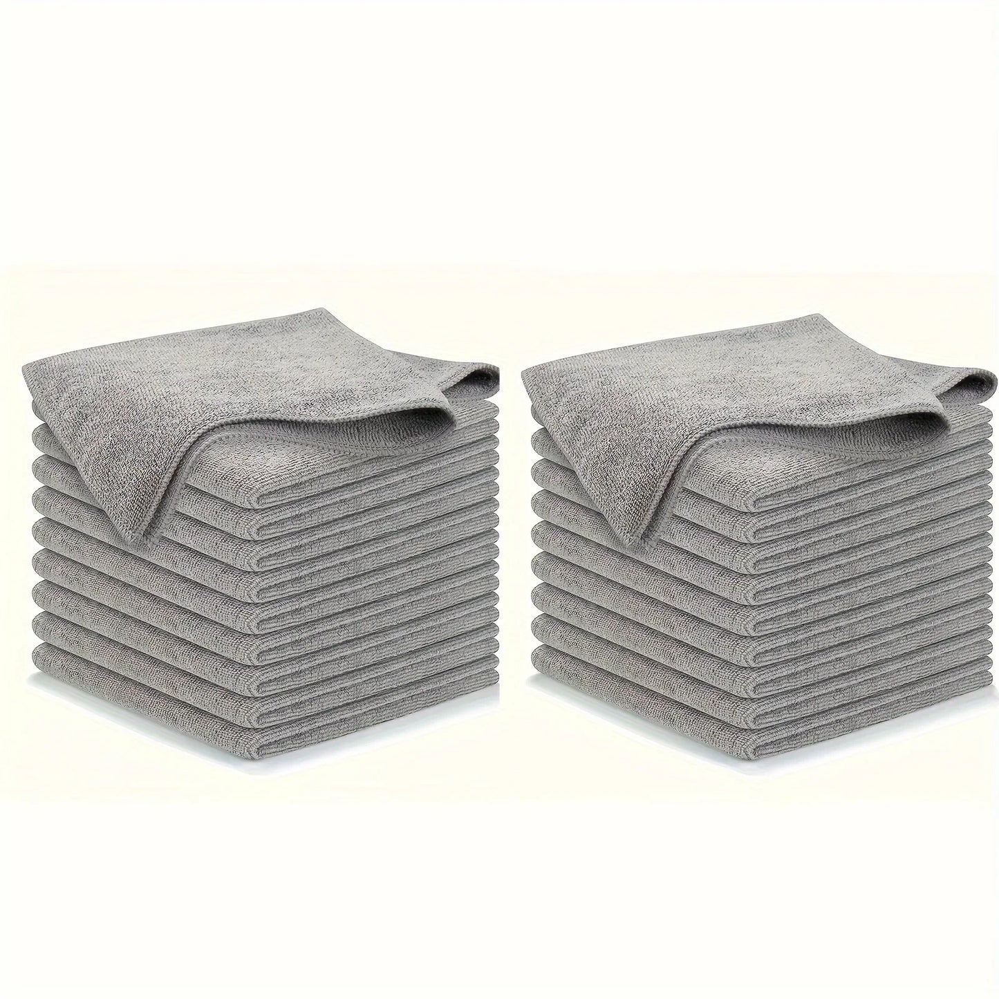 Ensemble de grillades à livres absorbantes, douces et anti-tâches, fibre ultrafine, serviettes de cuisine, gris clair, 5 pièces, 10 pièces, 20 pièces