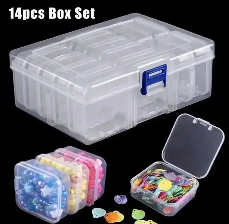 Boite en Plastique Transparente — Organisateur Rangement Multifonction