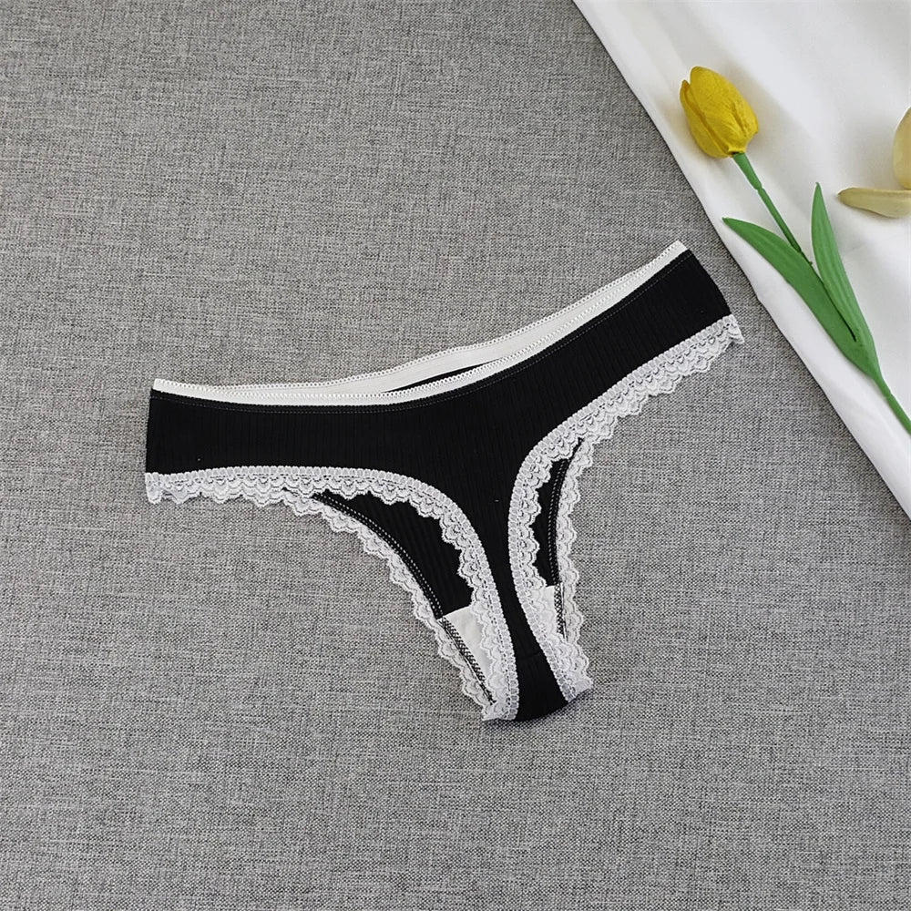 Culottes Dentelle Garniture Femme — Lot de 3 Pièces Lingerie