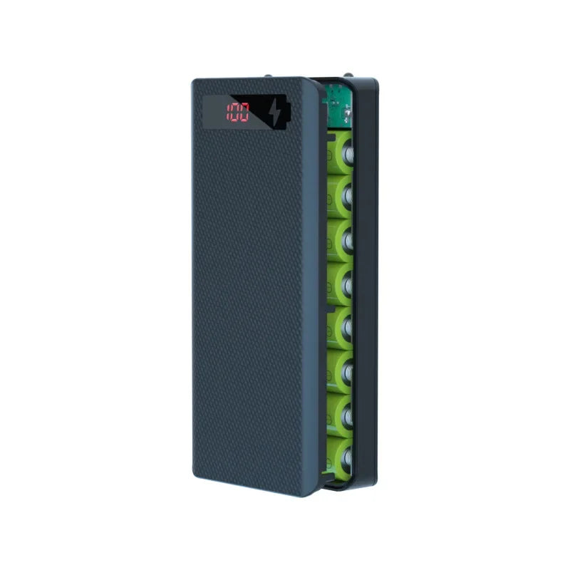 Boîtier de rangement pour batteries 8/10*18650 sans soudure, double USB, étui de batterie externe DIY, support de batterie 8/10*18650, chargeurs rapides PD
