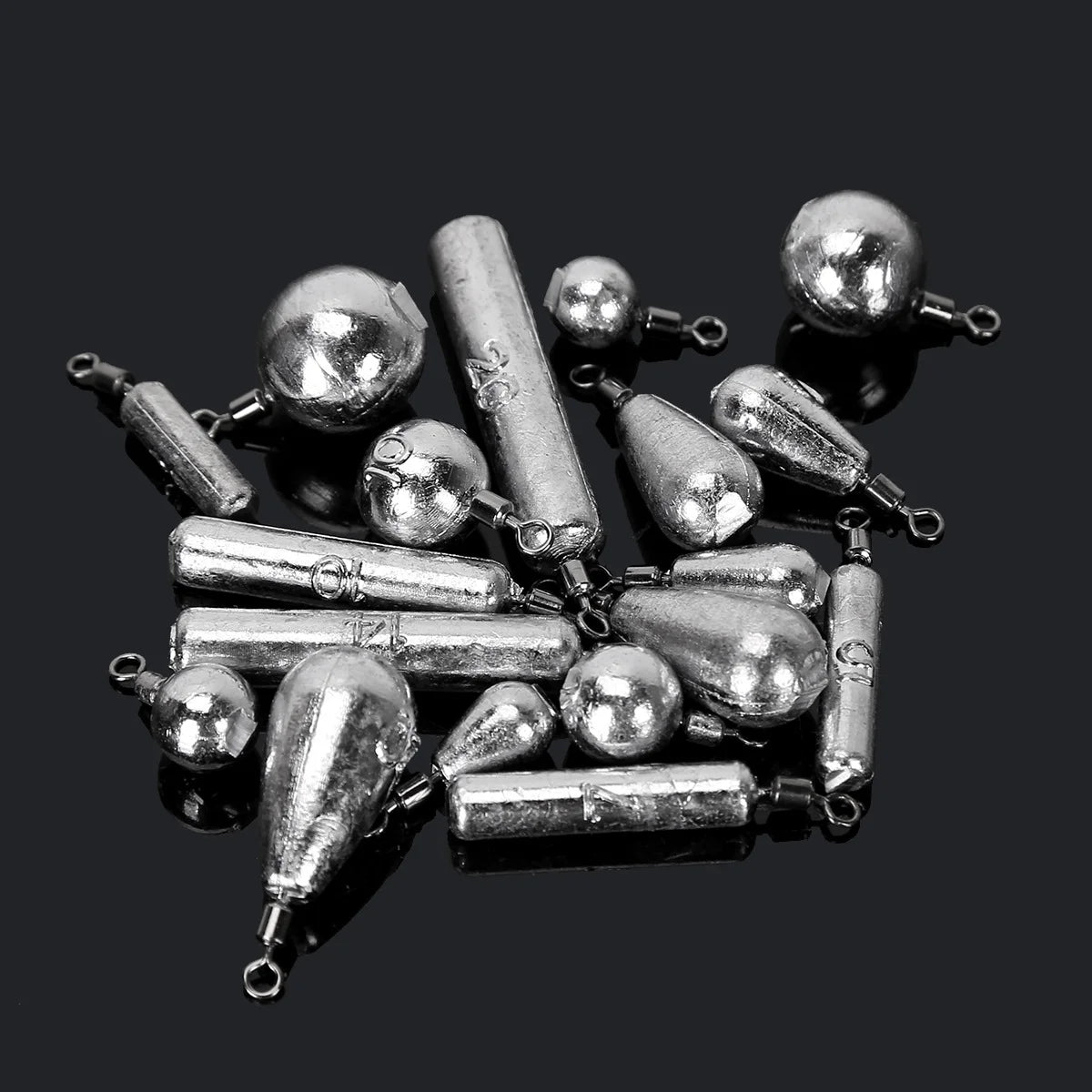 10 pièces par lot, plombs de pêche en 3.5g, 5g, 7g, 10g, 14g et 20g, poids en forme de goutte d'eau, accessoires de matériel de pêche