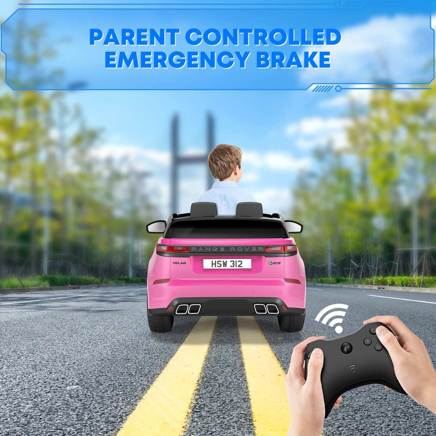 Coche eléctrico para niños, 4 a 8 años, 12V, control remoto para padres, reproductor de MP3, balanceo, nervio, nuevo