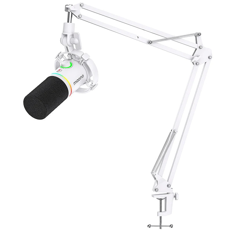 MAONO PD200X – Microphone dynamique XLR/USB avec bouton de gain et Tap-to-Mute pour gaming et streaming