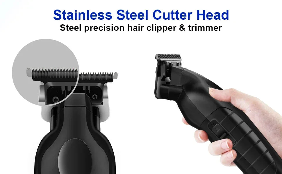 Tondeuse à cheveux sans fil rechargeable — tondeuse barbe électrique puissante, hommes