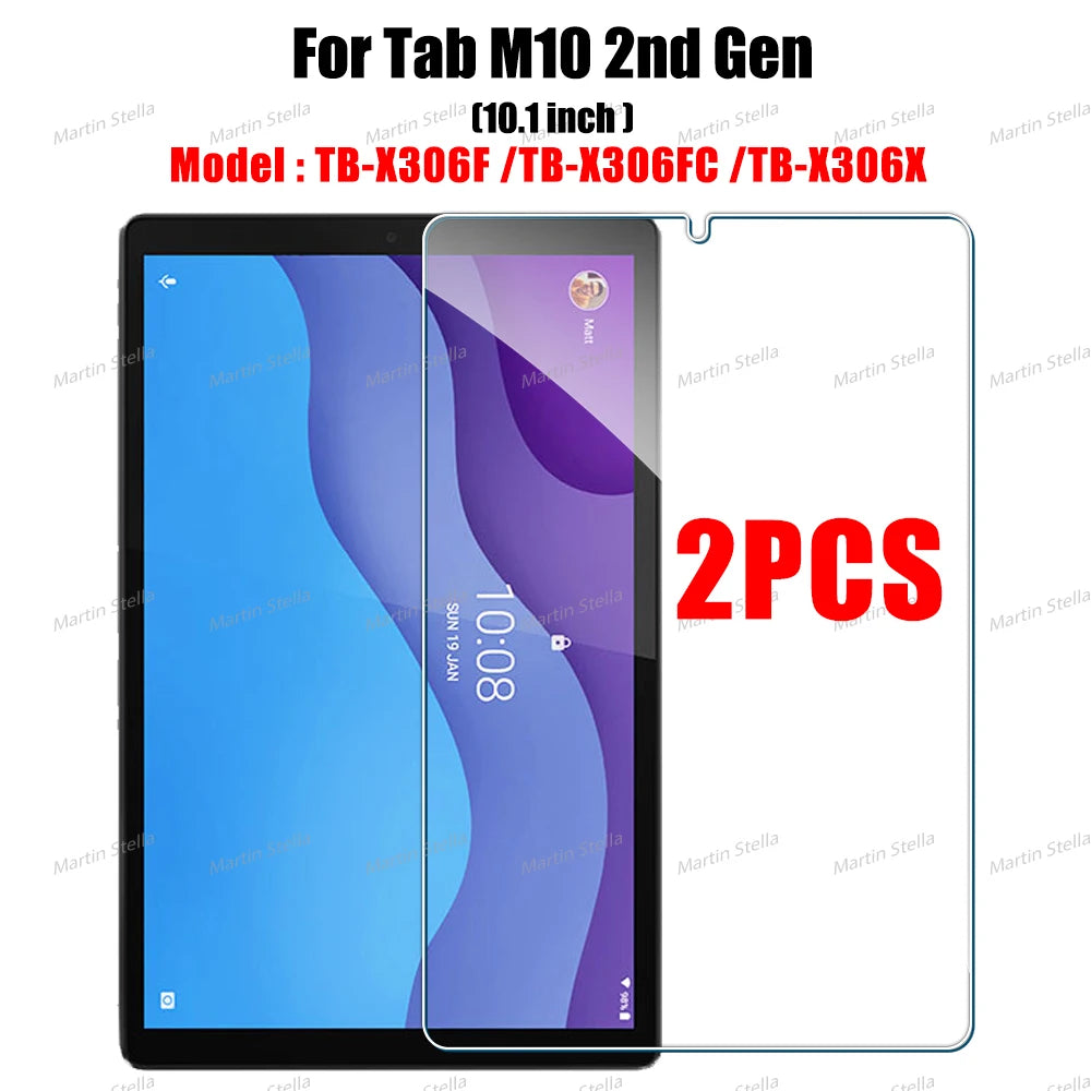 Protecteur d'écran en verre trempé pour tablette 10-11 pouces — 2 pièces, compatible Tab M10 Plus, M11, P11 Pro