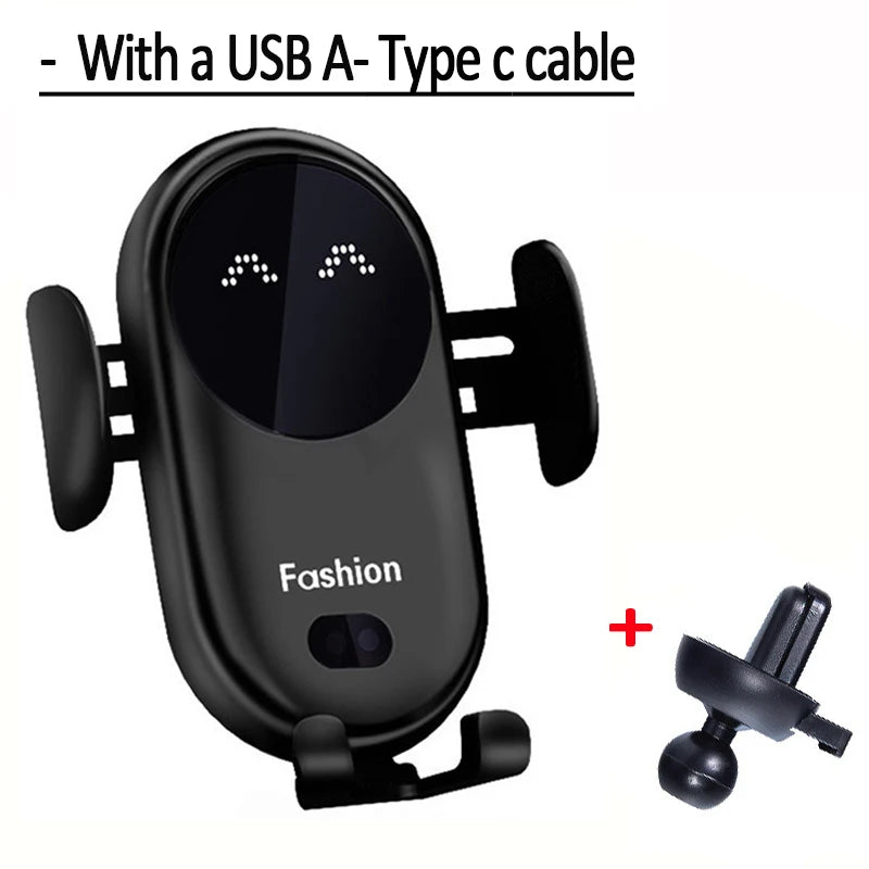 30W Wireless Car Charger Mount, Air Vent Phone Holder, Rotatable, Smart Infrared, Fast Wireless Charging