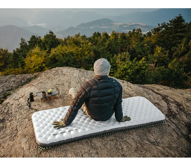 Naturehike 2026 Matelas de camping gonflable ultraléger, valeur R de 6,5, chaud pour l'hiver, épaisseur de 10 cm, tapis de couchage portable d'extérieur, lit d'air
