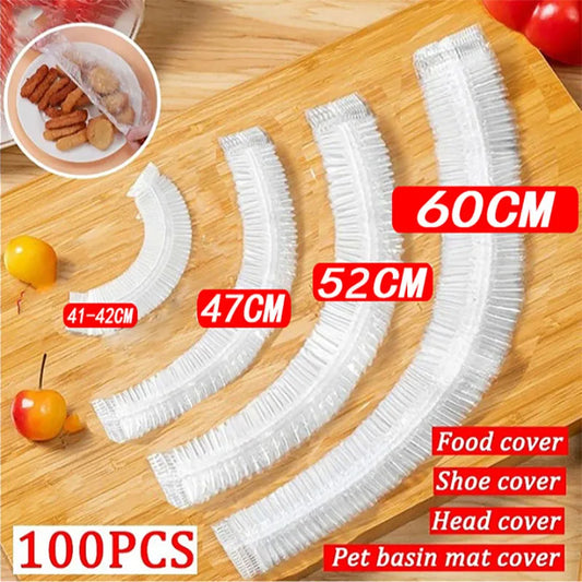 Couvercles Alimentaires Jetables 50 Pièces — Sacs Plastique Fruits & Légumes