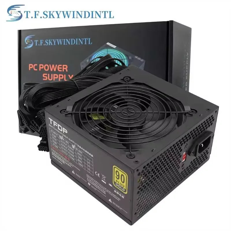 800W alimentation 90 PLUS or ATX ordinateur de bureau PSU Mining Chia puissance nominale 800W jeu compétitif Gamer 110V 220V