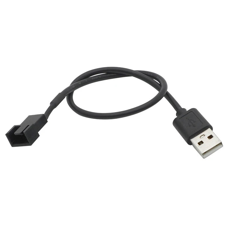 Alimentation USB 5V vers 3 broches 4 broches, câble adaptateur d'alimentation pour ventilateur d'ordinateur portable, câble adaptateur de ventilateur de châssis CPU