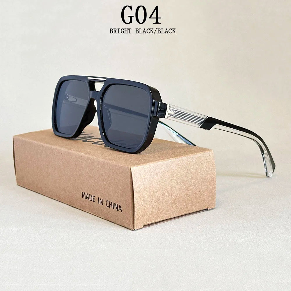 Gafas de sol cuadradas para hombre, de moda, vintage, para mujer, 2025, Gafas de Sol Hombre, Lunettes Soleil Femme, envío directo