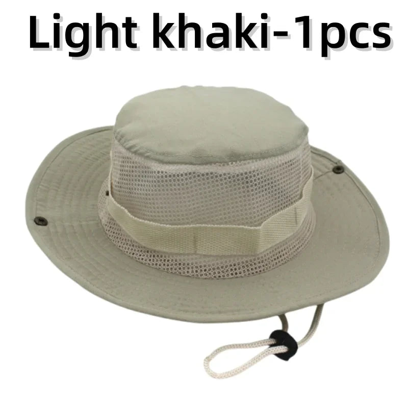 Chapeau de soleil pour hommes et femmes, casquette de Camouflage, pour Sports de plein air, seau, pêche, randonnée, chasse, 60CM