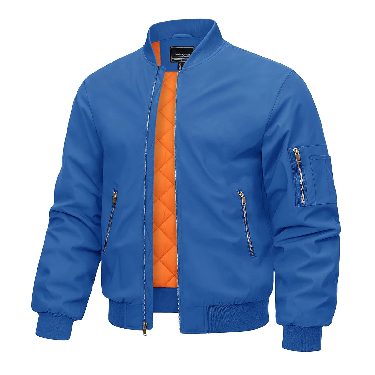MAGCOMSEN Bomber jacket men's warm zip winter padded casual coat baseball windproof pilot varsity jackets