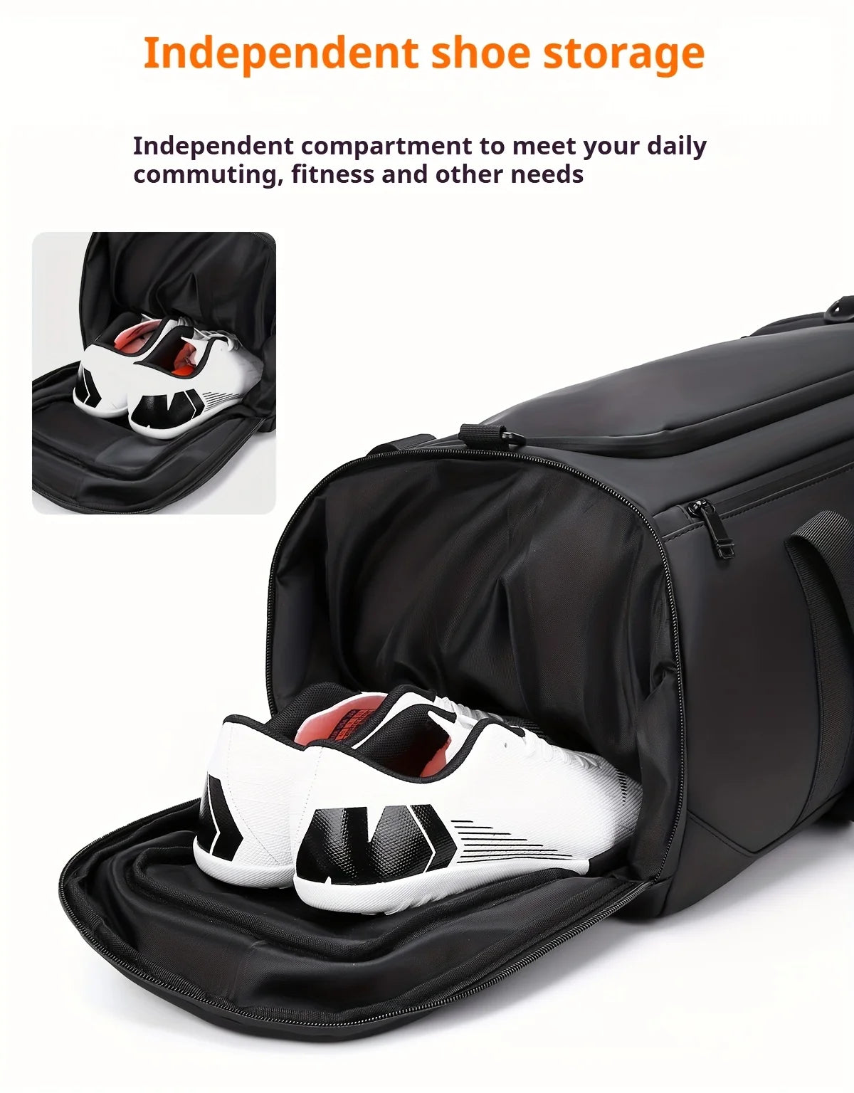 Sac de voyage de grande capacité pour hommes, sac de sport spacieux avec plusieurs compartiments, sac de week-end pour une nuit, sac de voyage